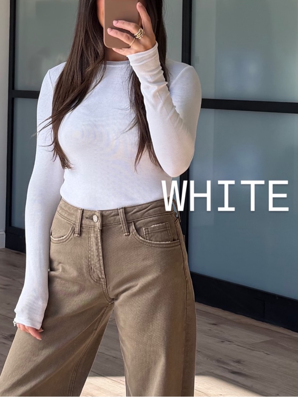 Talulah essential long sleeve top - white
